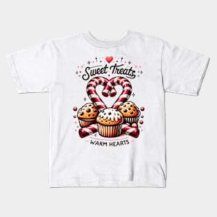 Sweet Treats Vintage Christmas Muffins Baking Kids T-Shirt